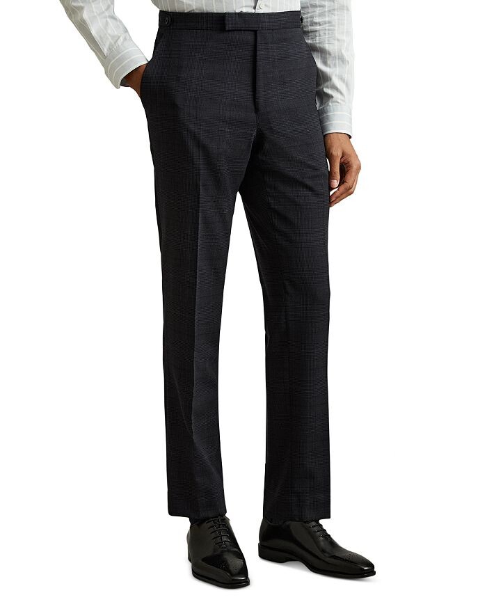 

REISS Grace Prince of Wales Клетчатые костюмные брюки современного кроя, синий