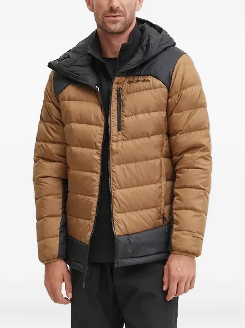 

Стеганая куртка с капюшоном Columbia, коричневый