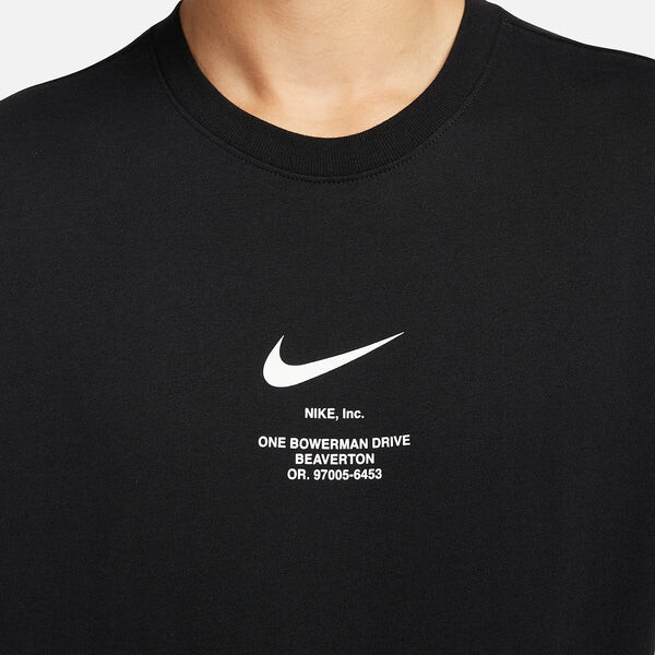 Футболка nsw swoosh t-shirt 'black' Nike, черный — фото 3