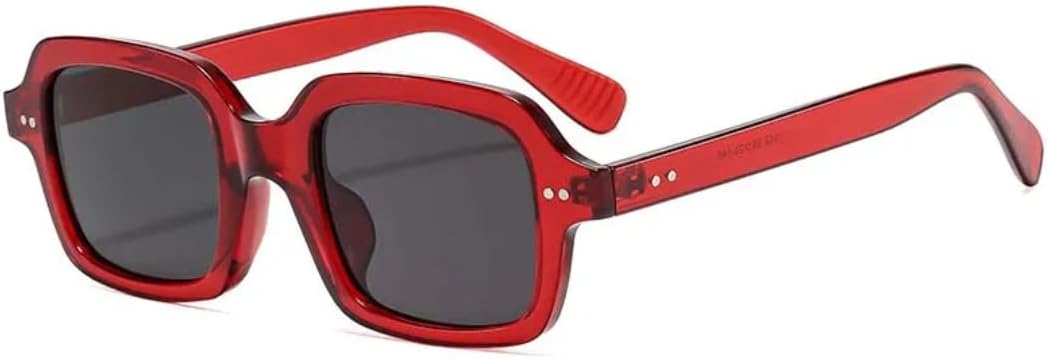 

Солнцезащитные очки с защитой от УФ-излучения UV400 | Rivet Punk, большая оправа, цветные линзы | для женщин и мужчин, для занятий спортом на открытом воздухе и вождения DSVIGF, Red-black