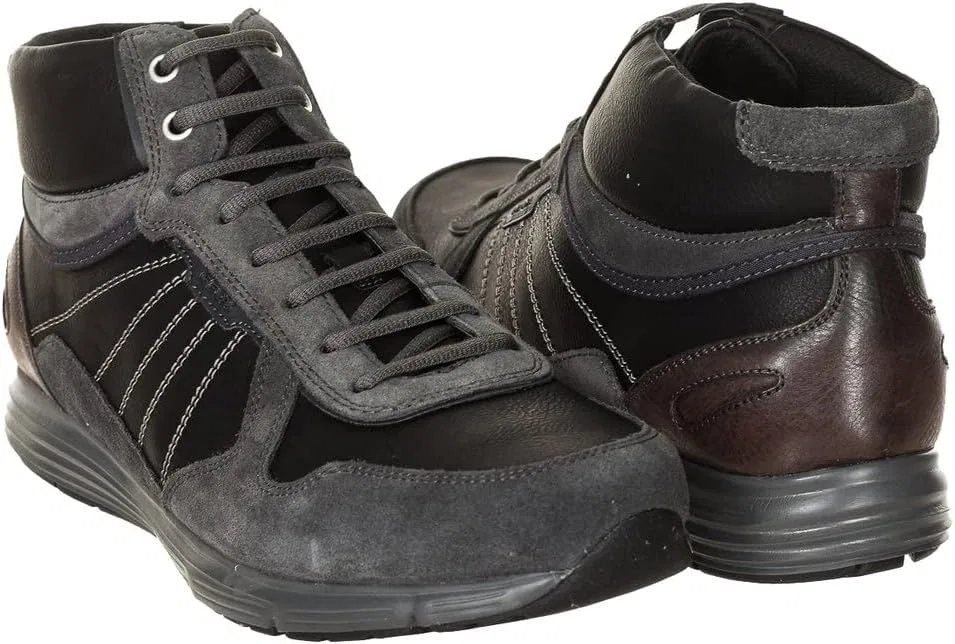 Мужские высокие кроссовки Geox Uomo Dynamic C, Darkgray — фото 2