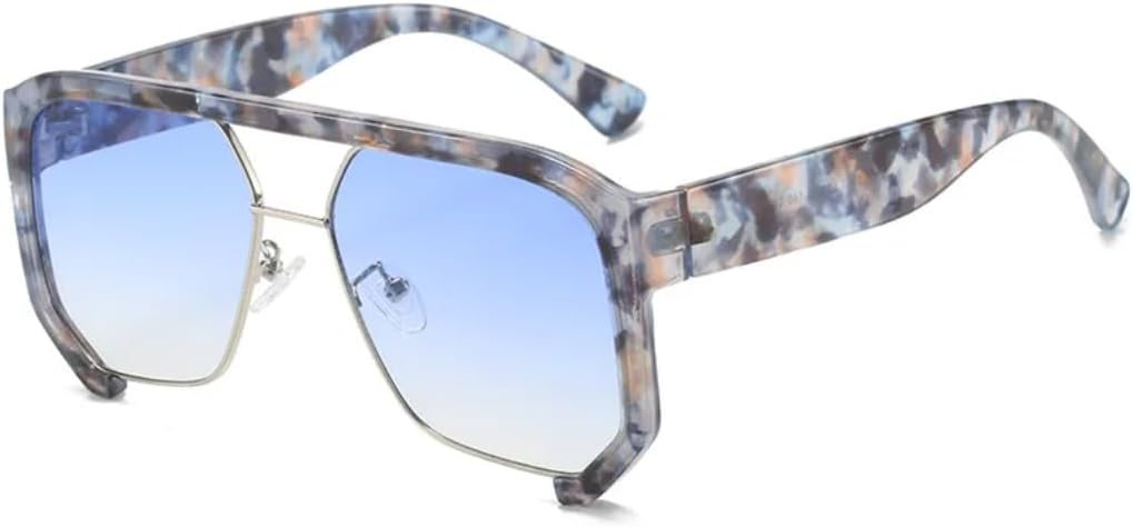 

Солнцезащитные очки в полуободковой квадратной оправе для женщин и мужчин в стиле панк-ретро, ​​роскошные, винтажные, с защитой от УФ-излучения UV400 UATXTAU, Stone Grain