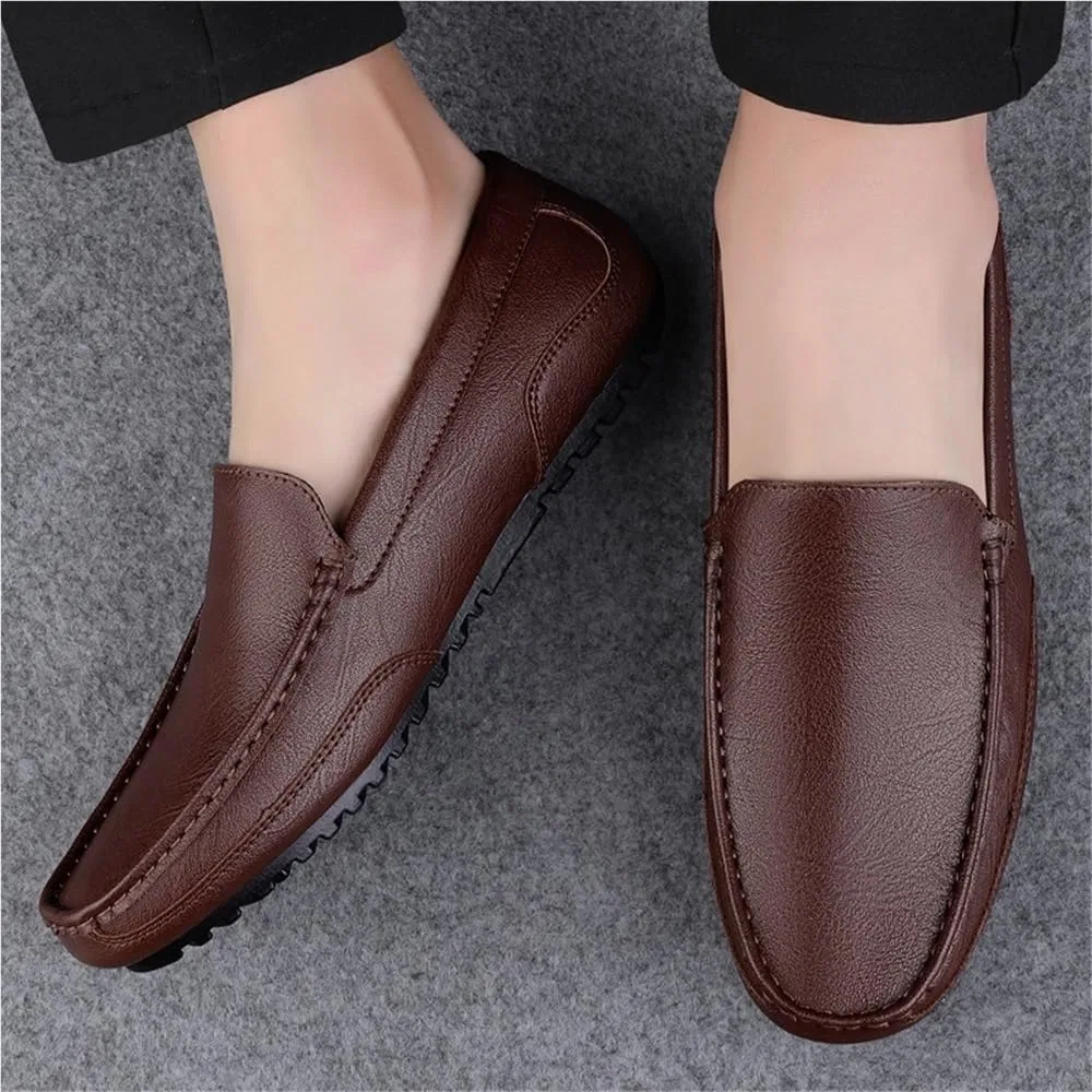 Лоферы кожаные Brown DHFIRUFSHLO — фото 3