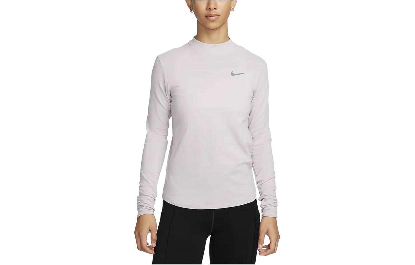 Nike Футболка женская серая с фиолетовым — фото 3