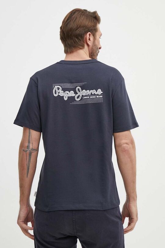 

Хлопковая футболка SINGLE CLIFORD Pepe Jeans, темно-синий