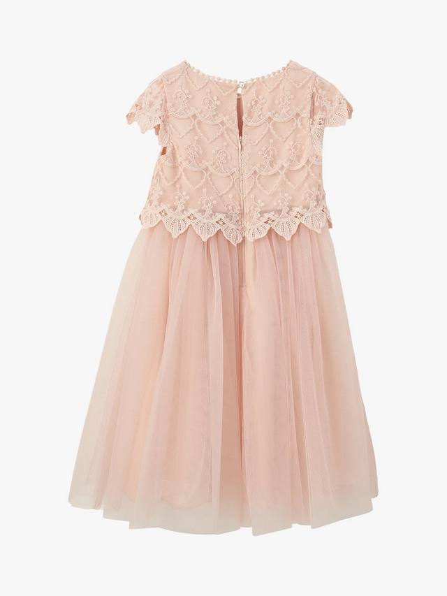 Детское платье Lucy Lace с кружевным лифом Angel & Rocket, Blush Pink — фото 3