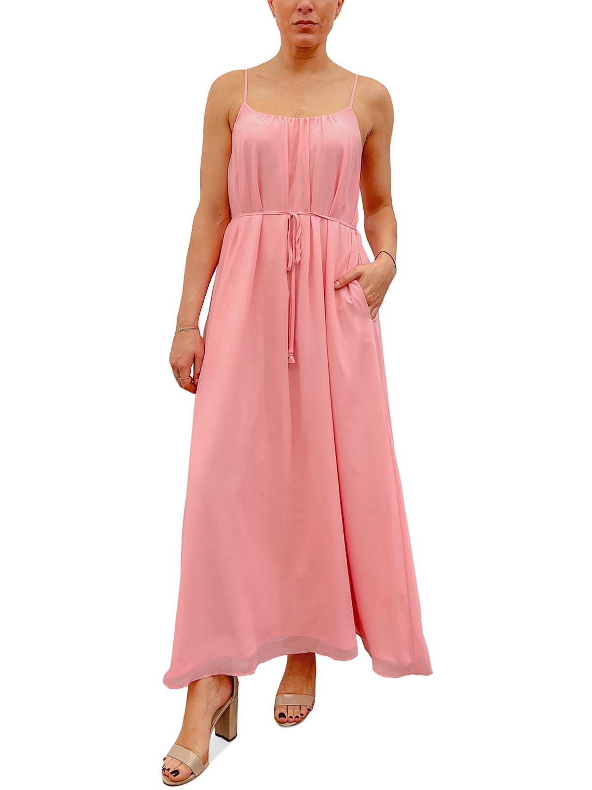 

Женское однотонное шифоновое макси-платье Sam Edelman, цвет igz blush