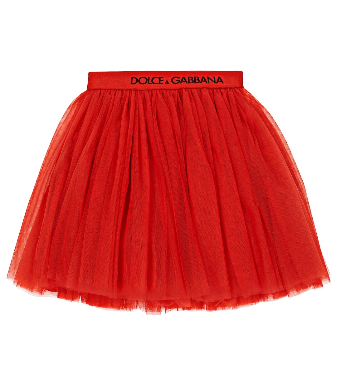 

Юбка из тюля с логотипом Dolce&Gabbana, красный