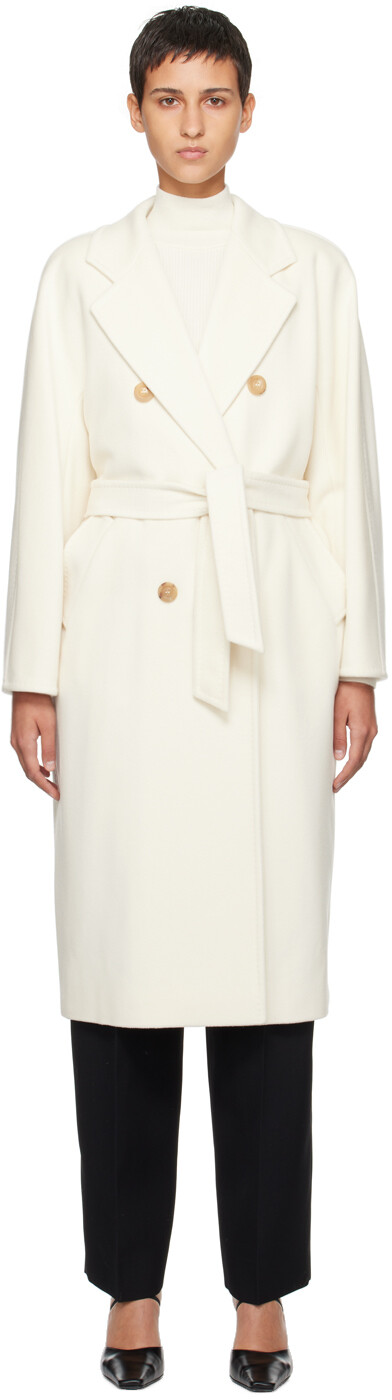 

Кремово-белое пальто Madame Max Mara