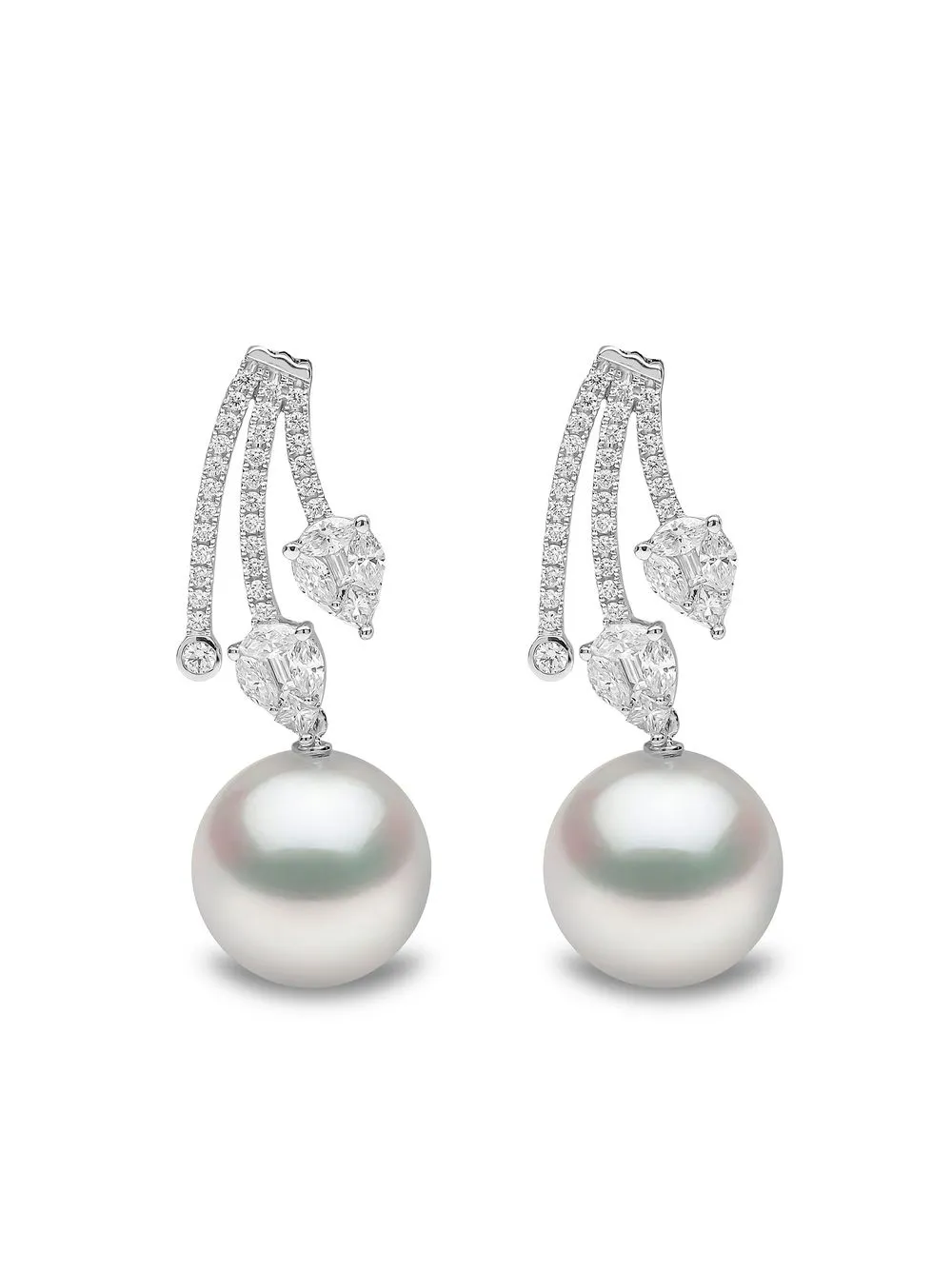 

Серьги Starlight из белого золота с жемчугом и бриллиантами Yoko London, серебяный