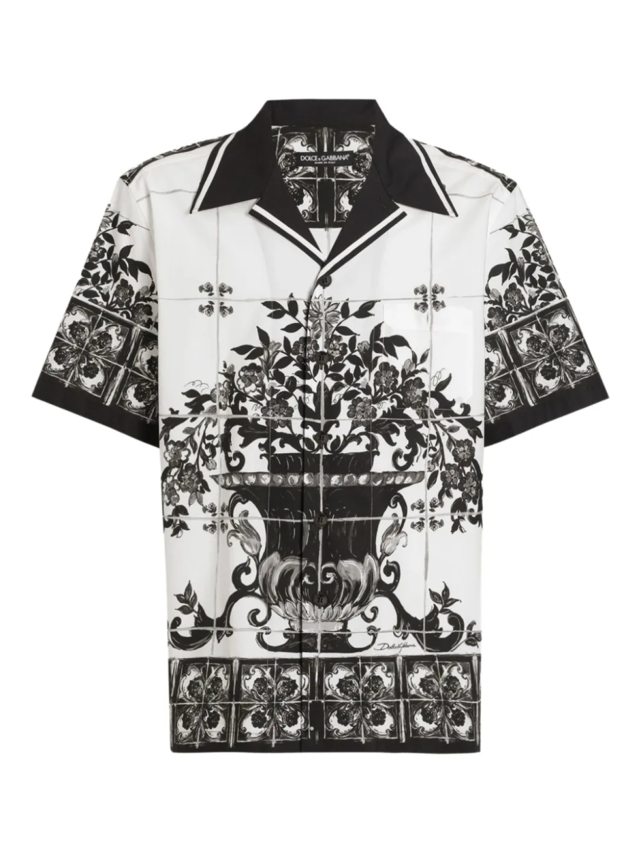 

Dolce & Gabbana рубашка с принтом Majolica, белый