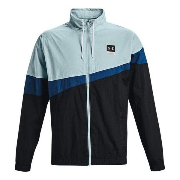 

Куртка fashion woven full zip jacket 'blue multi' Under Armour, синий