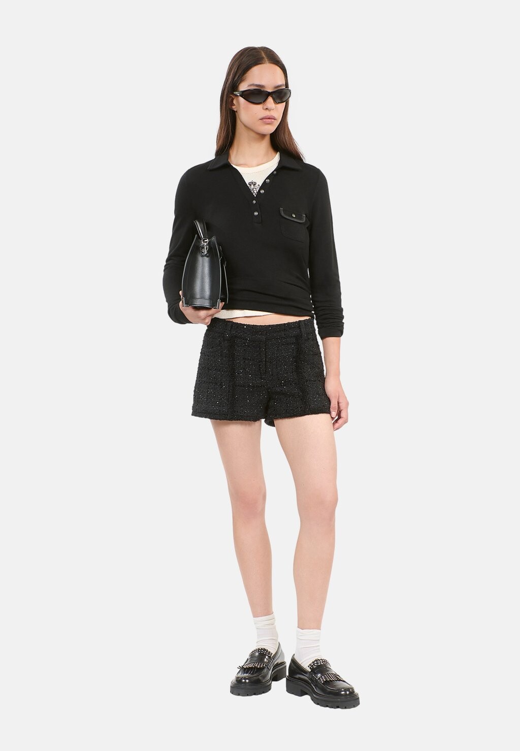 

Топ с длинными рукавами The Kooples, черный