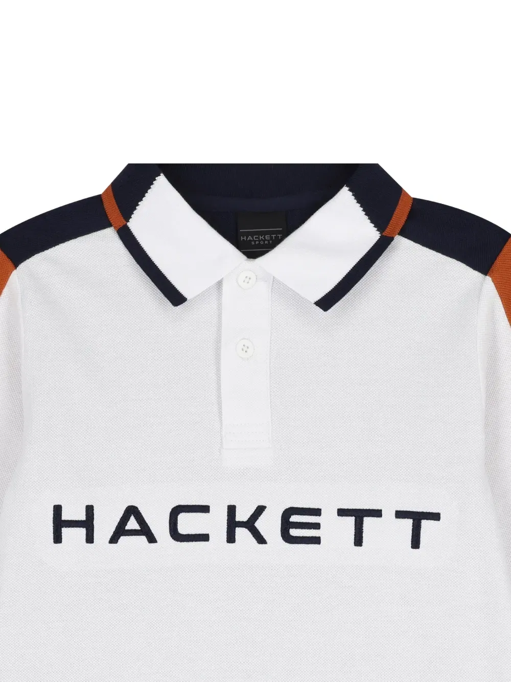 Рубашка-поло с длинными рукавами Hackett Kids, белый — фото 3