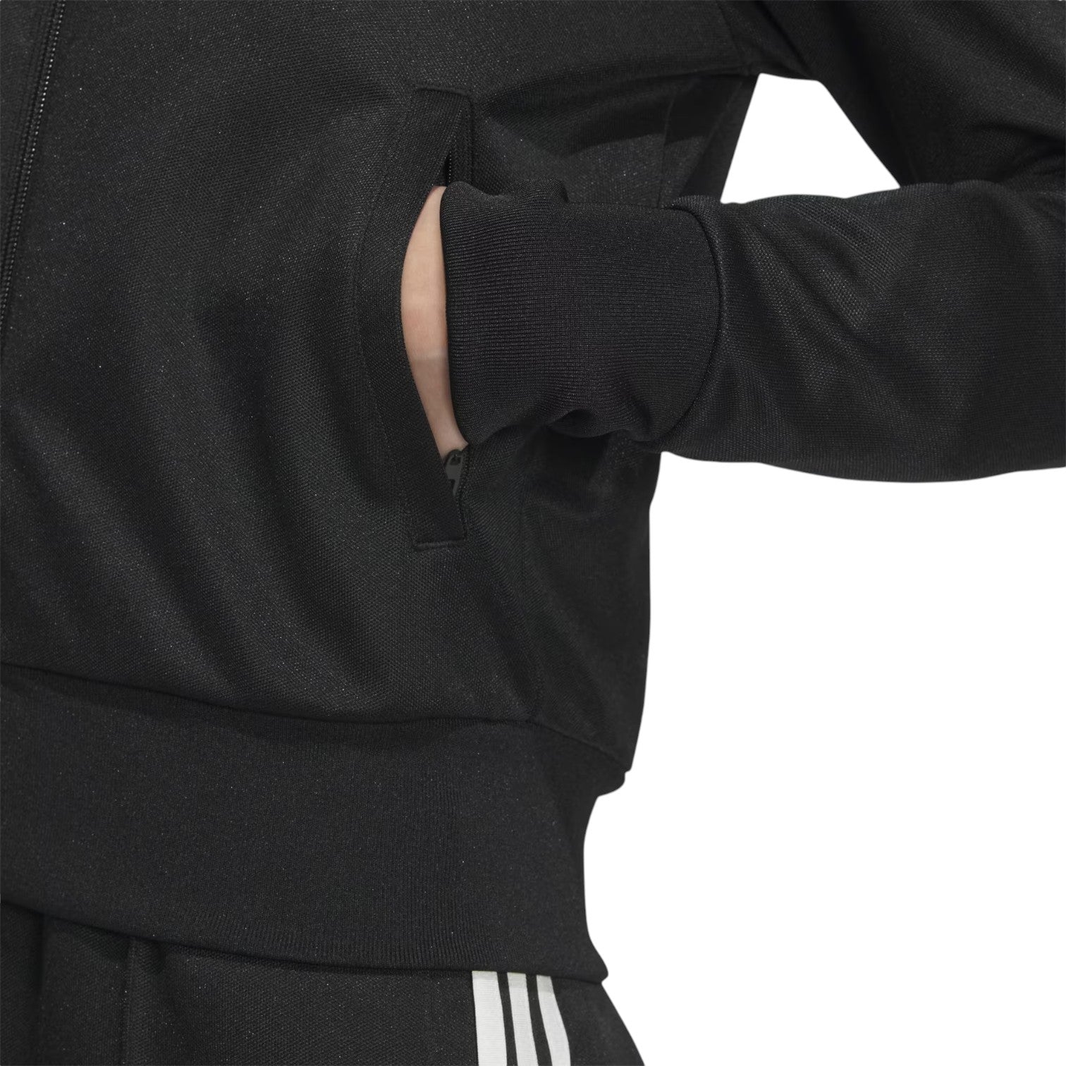 Куртка (WMNS) adidas Retro Trefoil Sports Jacket 'Black' — фото 4