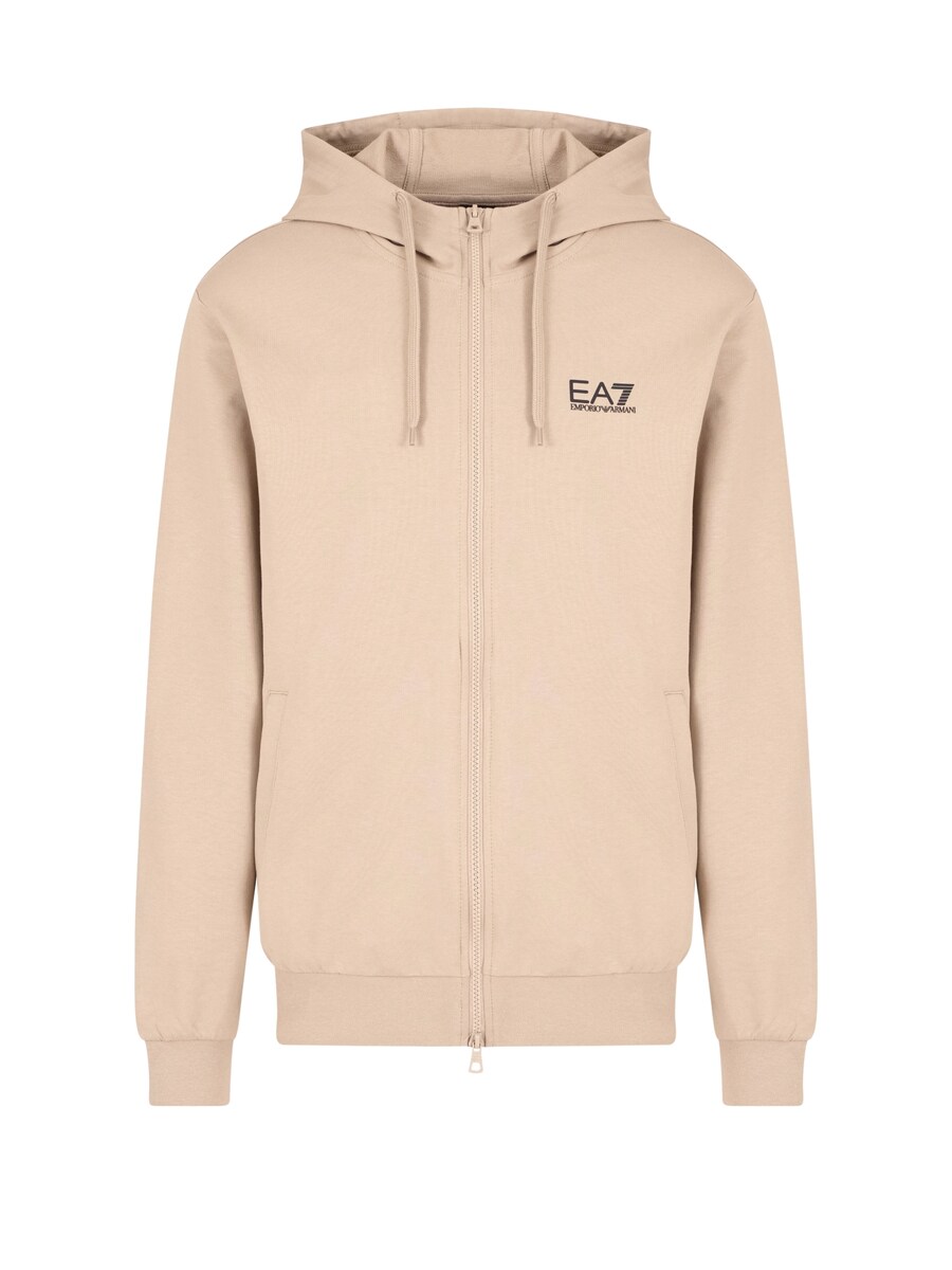 

Толстовка с капюшоном на молнии EA7 Emporio Armani Core Identity, бежевый