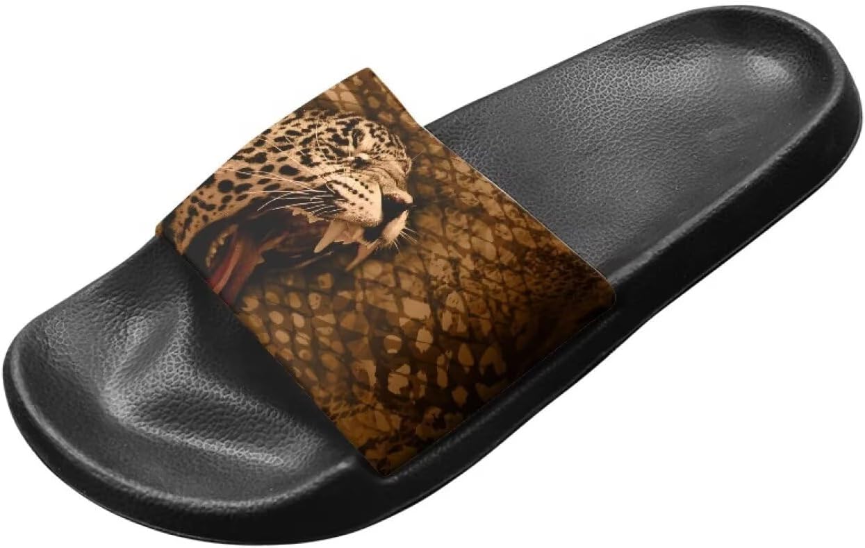 Тапочеки Jrysaedy House Slides, Snakeskin Texture Leopard — фото 2