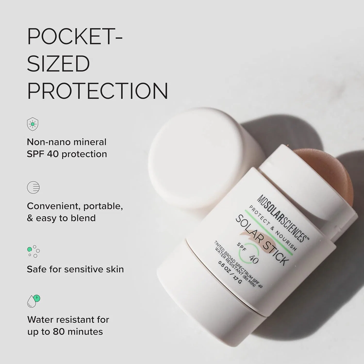 Солнцезащитный стик SPF 40 MDSolarSciences Tinted Mineral Sunscreen Stick 0.6 oz — фото 4