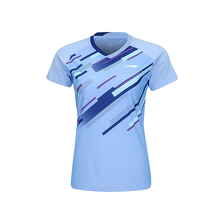 

LINING Футболка женская Badminton Series цветочная teal, Зеленый, LINING Футболка женская Badminton Series цветочная teal