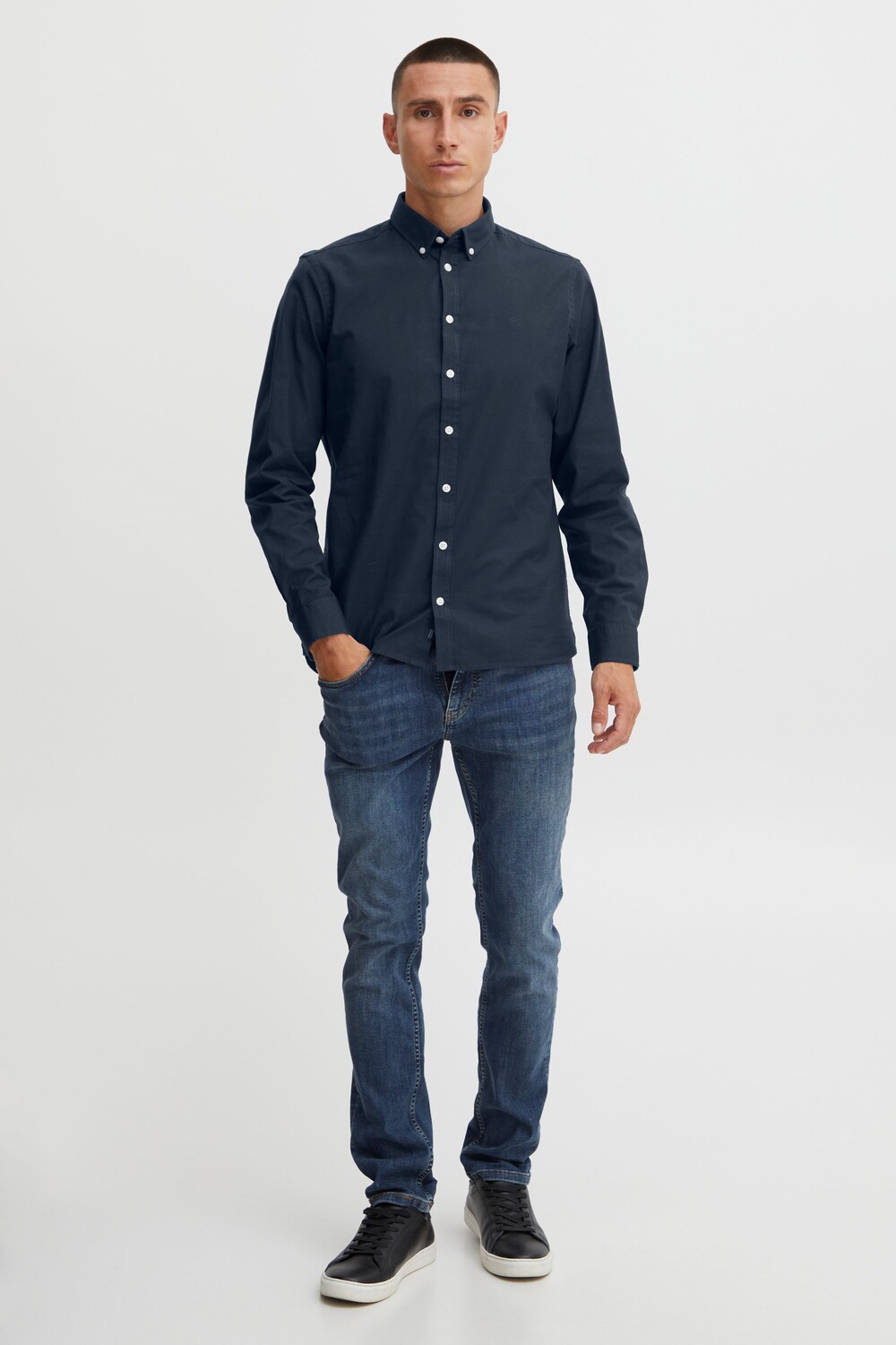 

Рубашка CASUAL FRIDAY Langarm Anton oxford shirt 20504238, синий