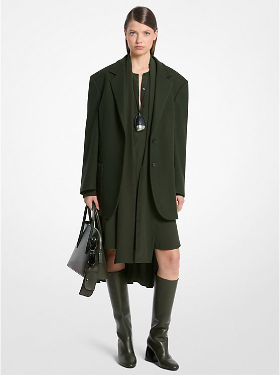 Высокие кожаные сапоги Kaitlin в стиле «riding» Michael Kors, зеленый — фото 4