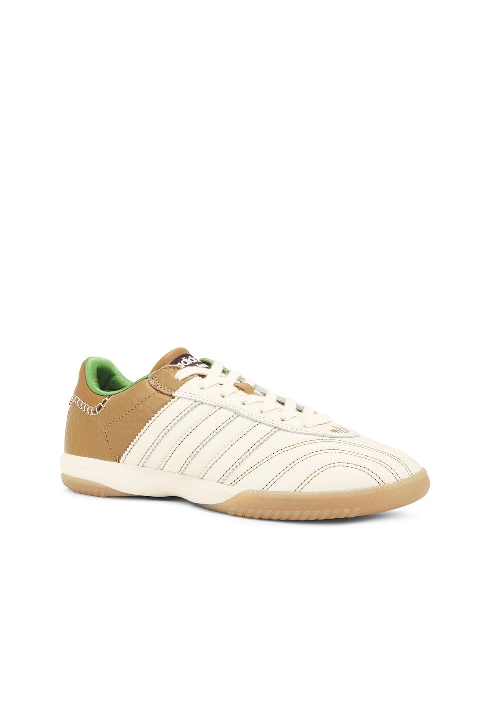 Кроссовки Samba Millenium Adidas By Wales Bonner, цвет Wonder White, Desert, & Crew Green — фото 2
