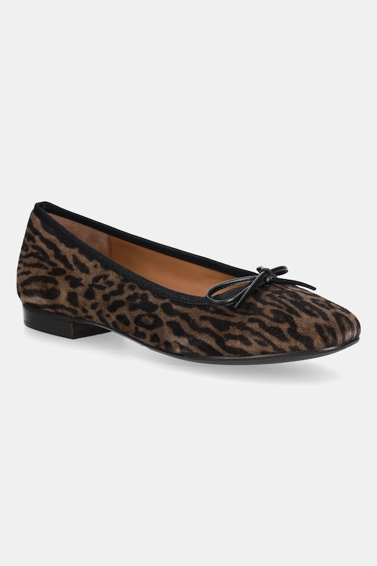 Замшевые балетки Leopardo arabica suede 544 Billi Bi, коричневый