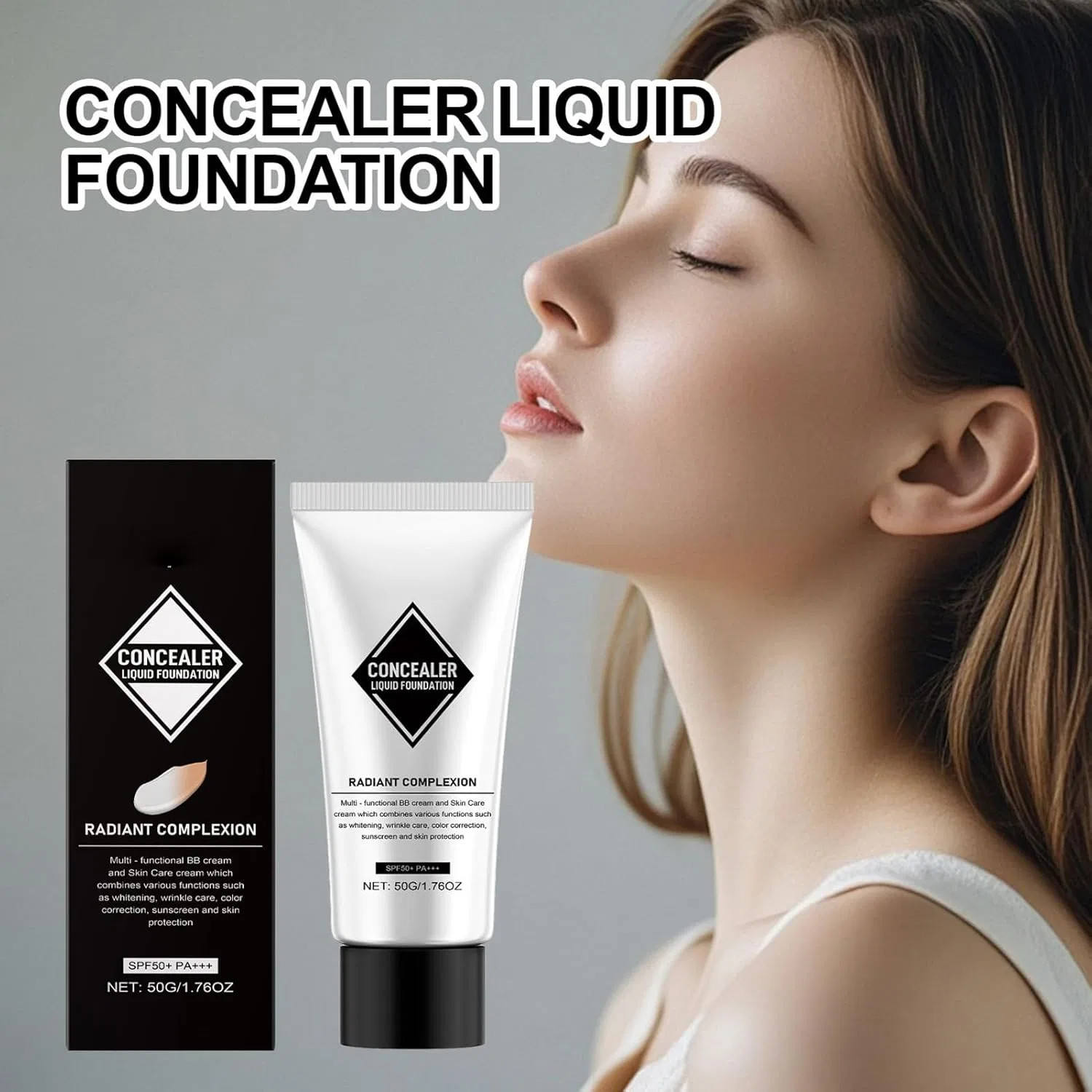 Тональная основа жидкая увлажняющая SPF 50+, Generic, 1.76 oz — фото 3