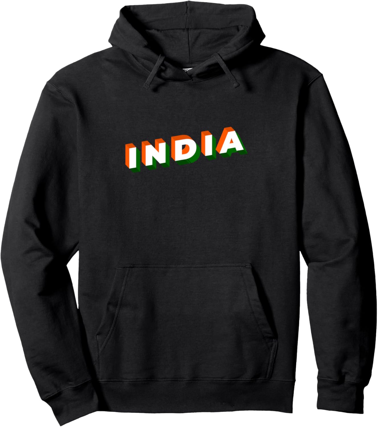 

Толстовка с изображением флага Индии India, черный