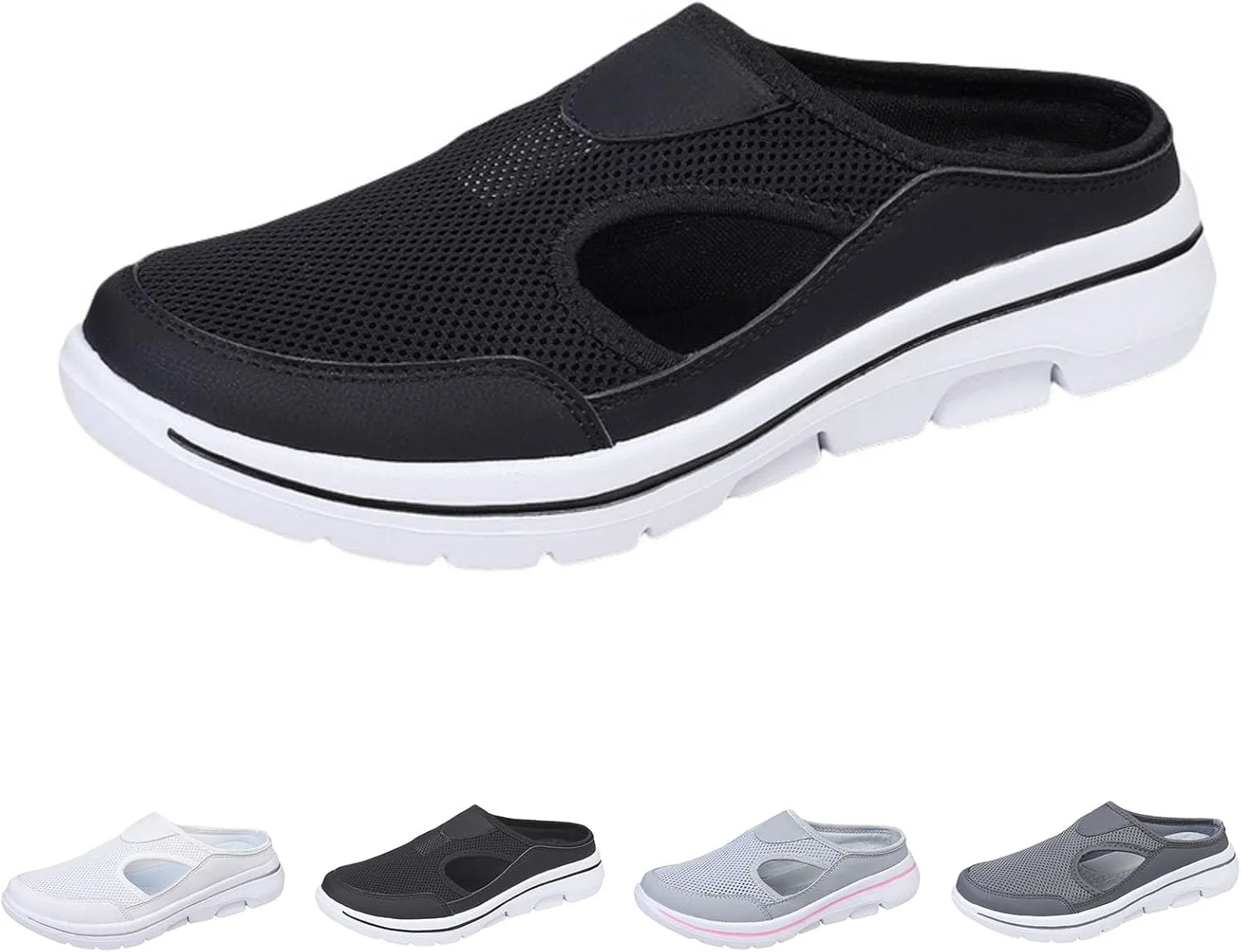 Elsvia Orthopedic Shoes For Men, Comfort Breathable Support Sports Сандалии,Outdoor Casual Non Slip Walking Slip On Shoes Generic, черный