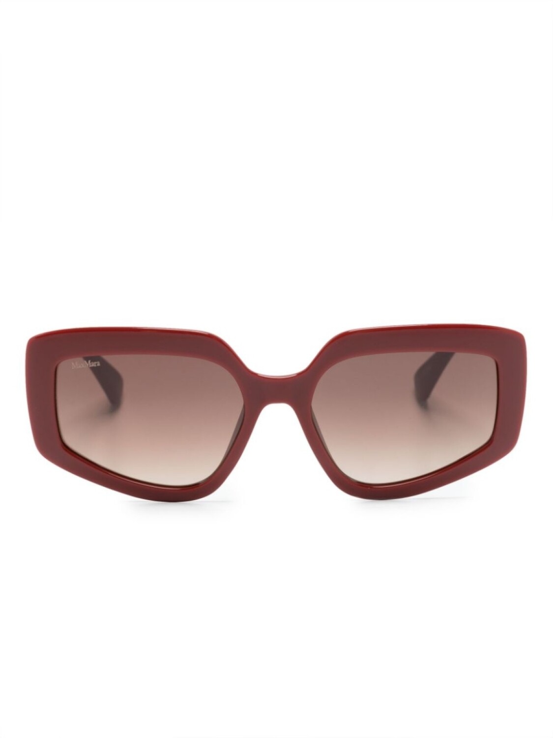 

Солнцезащитные очки в квадратной оправе с логотипом Max Mara Eyewear, красный