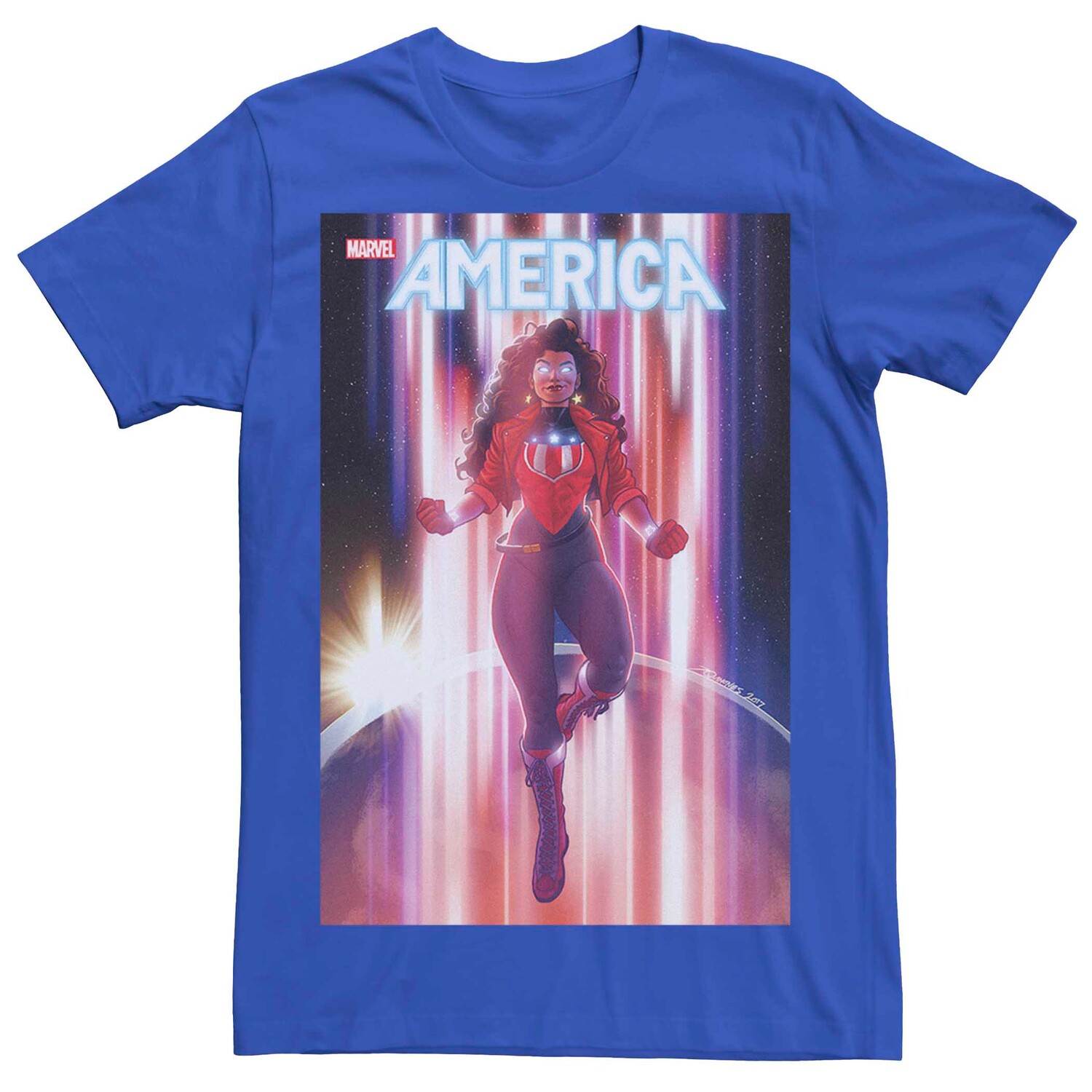 

Мужская футболка с плакатом Marvel America In Space Licensed Character