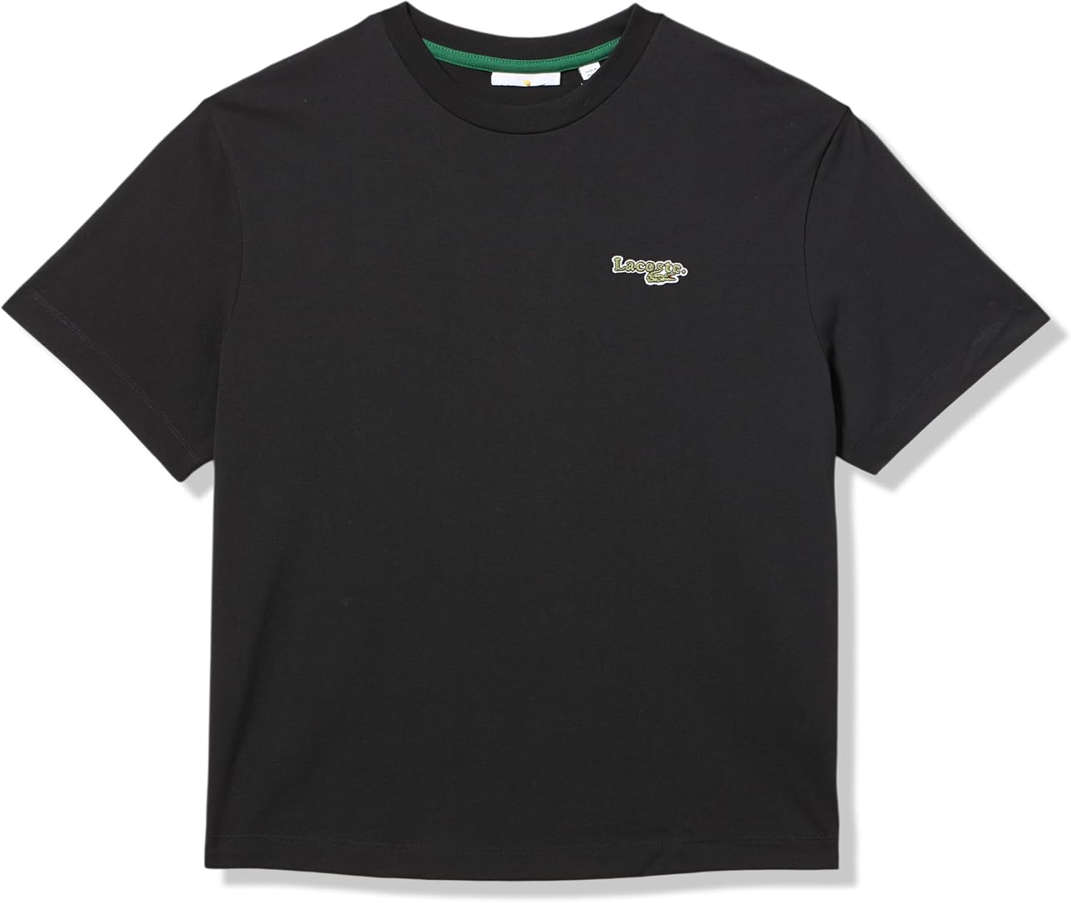 Lacoste Женская Футболка Relaxed Fit с Ретро-Логотипом, Black
