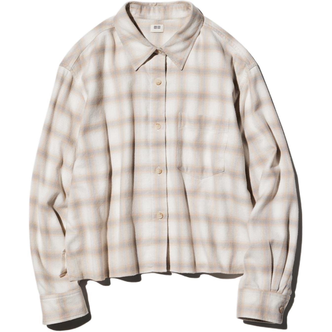 

UNIQLO Женская слоновая кость рубашка