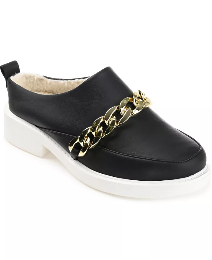 Женские лоферы Sheah с цепочкой Journee Collection, черный