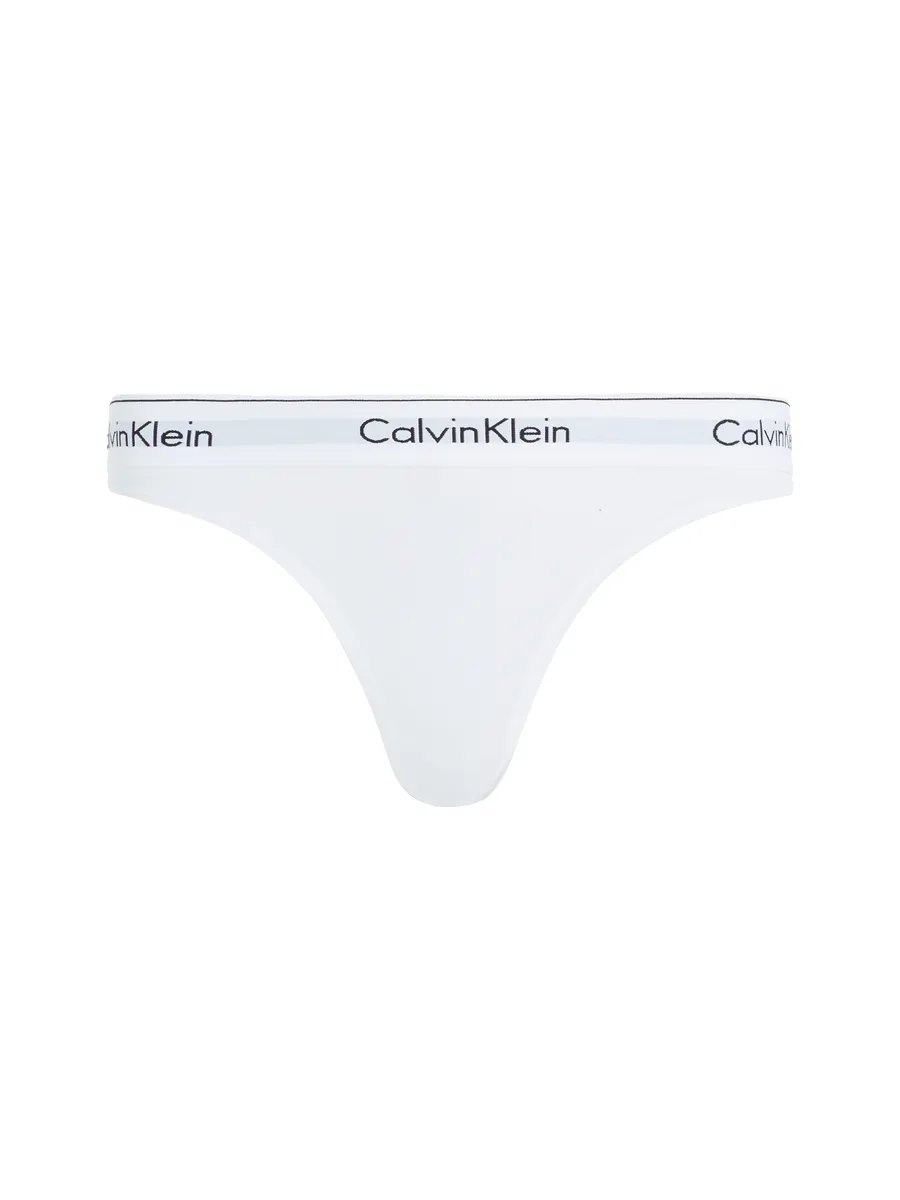 Трусики бикини Calvin Klein Underwear "MODERN COTTON", с широкими манжетами, белый — фото 4
