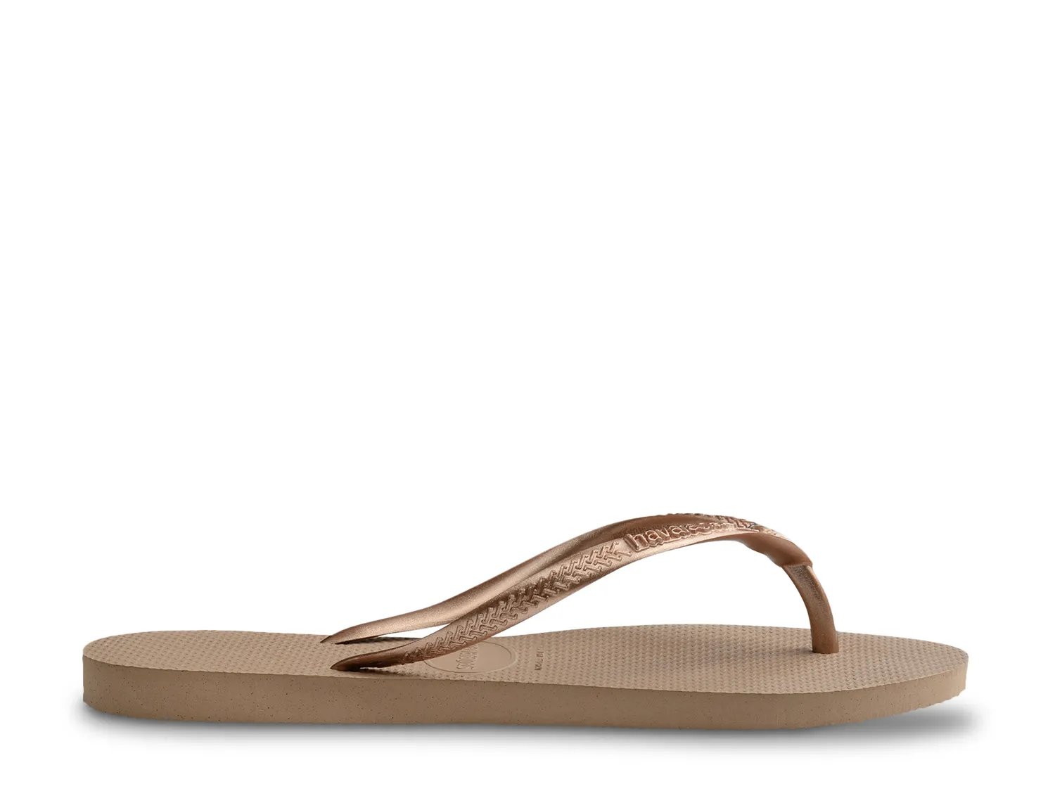 Сандалии Havaianas Slim Crystal Flip Flop - Women's, Rose Gold Metallic — фото 2