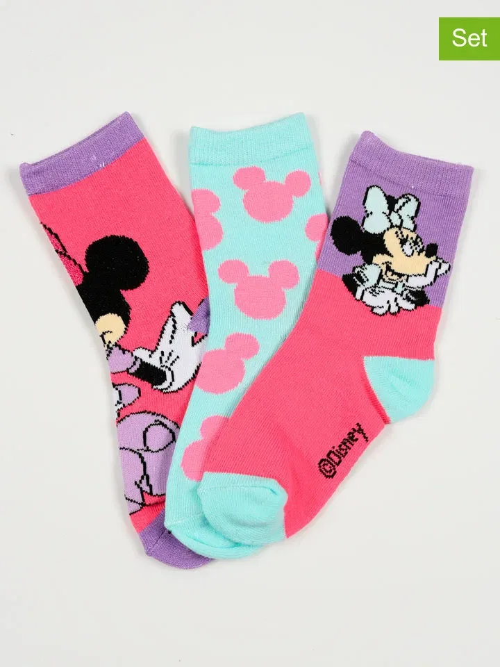 Носки Minnie Disney Minnie Mouse, розовый/бирюзовый
