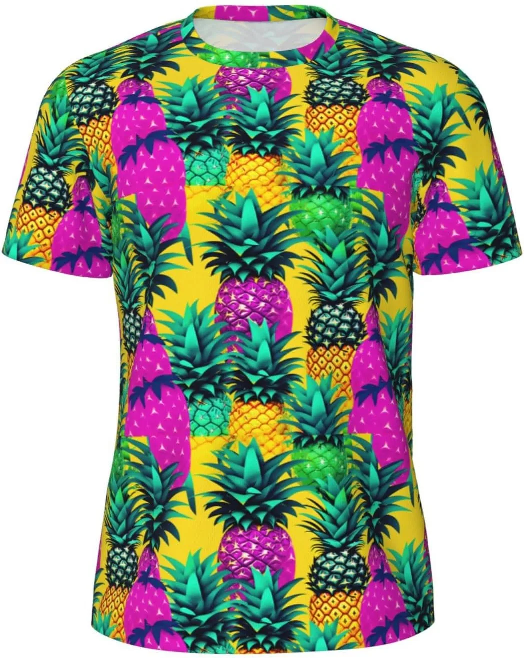 

Футболка мужская с принтом ананаса, летняя, для спортзала MyPiky
