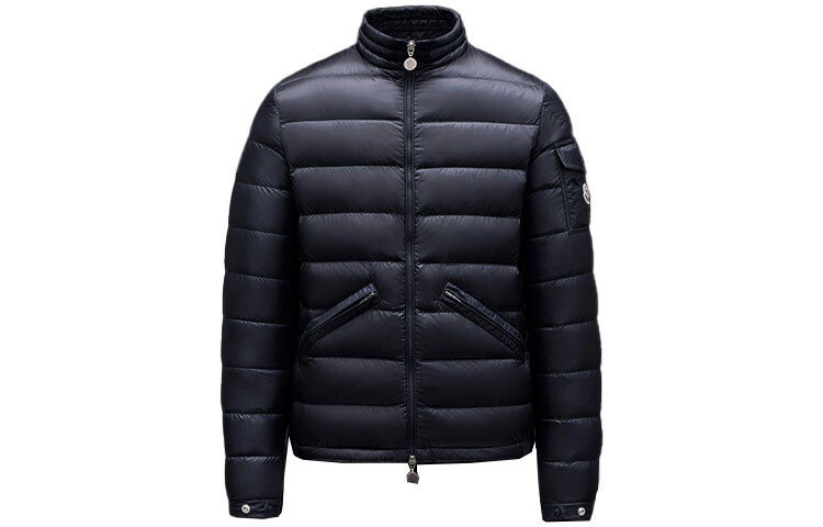 

Пуховик мужской синий Moncler