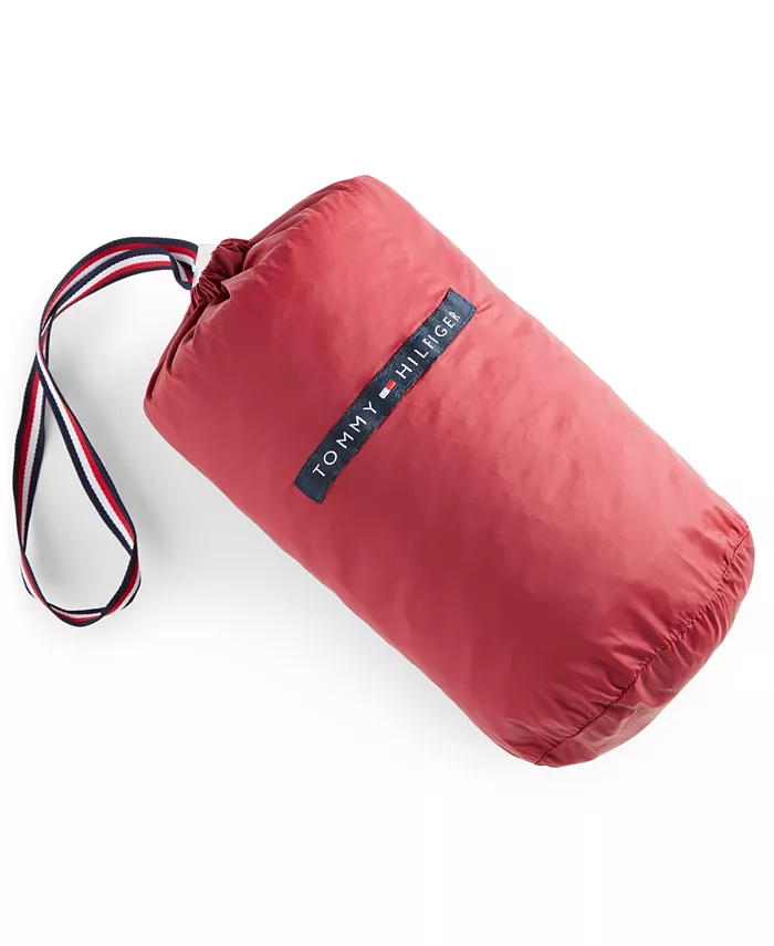 Мужская складная стеганая пуховая куртка Tommy Hilfiger, красный — фото 4
