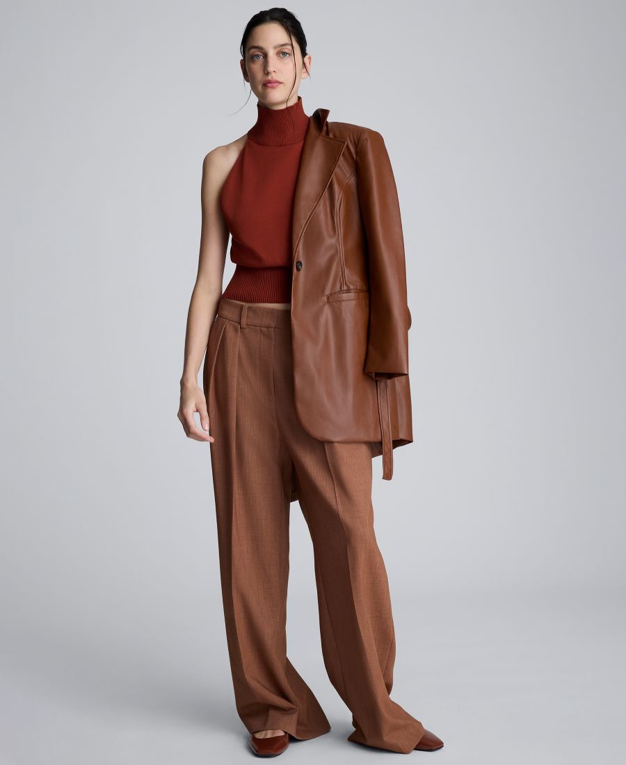 

Женский топ без рукавов с высоким воротником Kenneth Cole, Russet