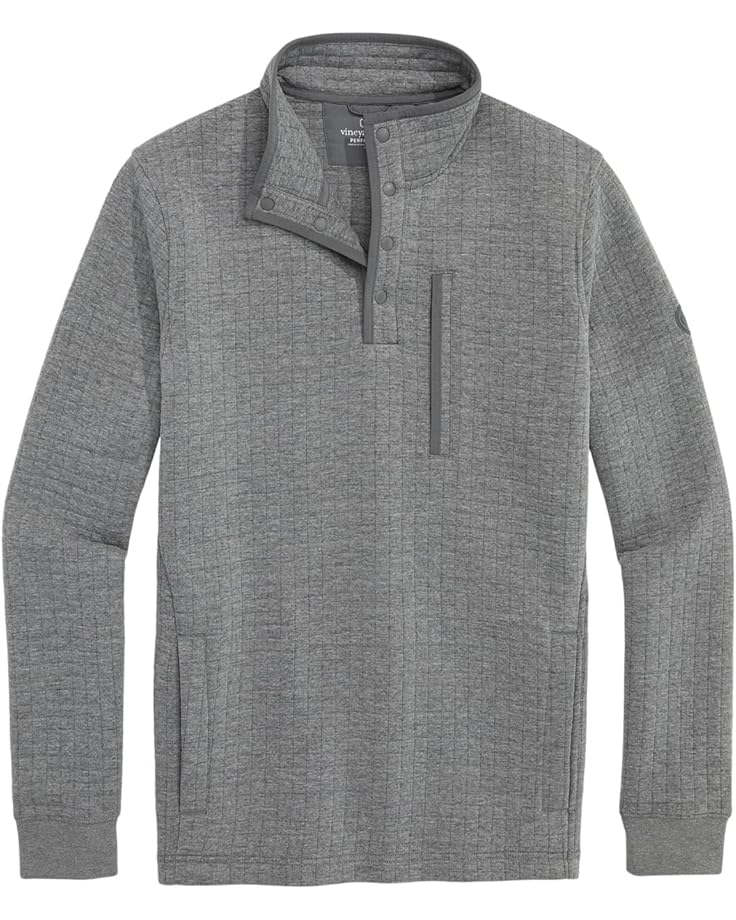 

Мужская стеганая толстовка Vineyard Vines Navigator 1/4 Snap, Grey Heather