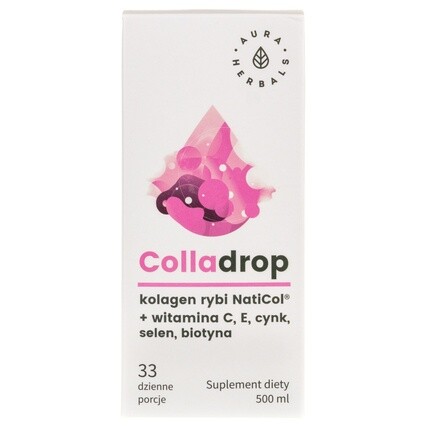 

Colladrop Рыбий коллаген Naticol® + витамин С 500мл, Aura Herbals