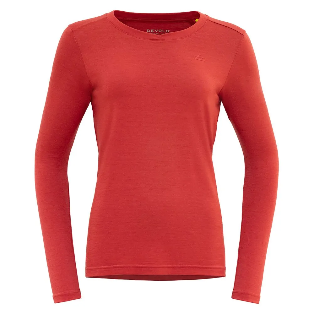 

Футболка DEVOLD OF NORWAY Hovland Merino 200 long sleeve, красный