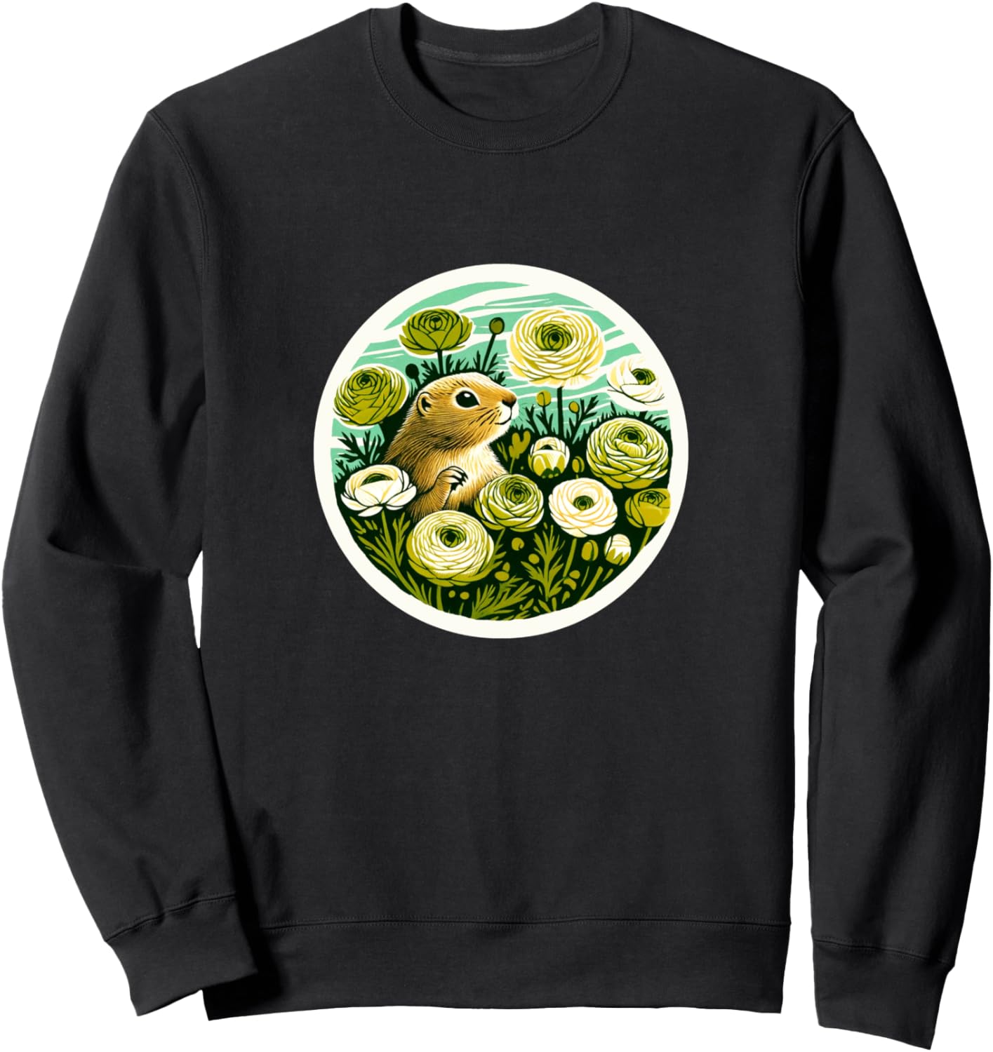 

Толстовка с изображением зеленой суслика и цветочным рисунком суслика Prairie Dog Art Snugg, Зеленый, Толстовка с изображением зеленой суслика и цветочным рисунком суслика Prairie Dog Art Snugg