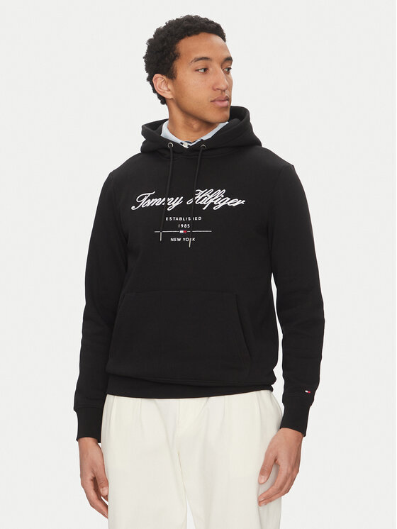 

Толстовка обычного кроя Script Logo MW0MW33631 Tommy Hilfiger, черный