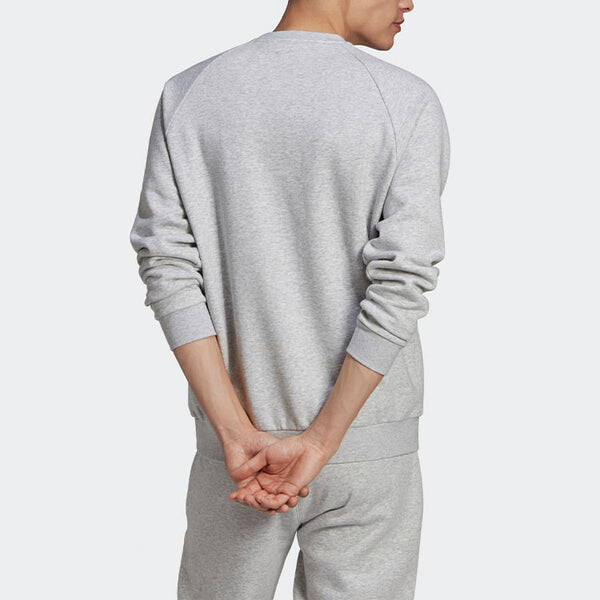 Толстовка adidas originals C Crest Crew team logo Fleece Lined Stay Warm Round Neck Sports Gray, серый — фото 4
