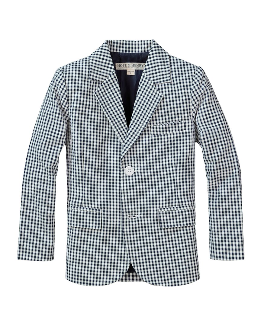 

Классическая куртка Hope & Henry из сирсакера, синий