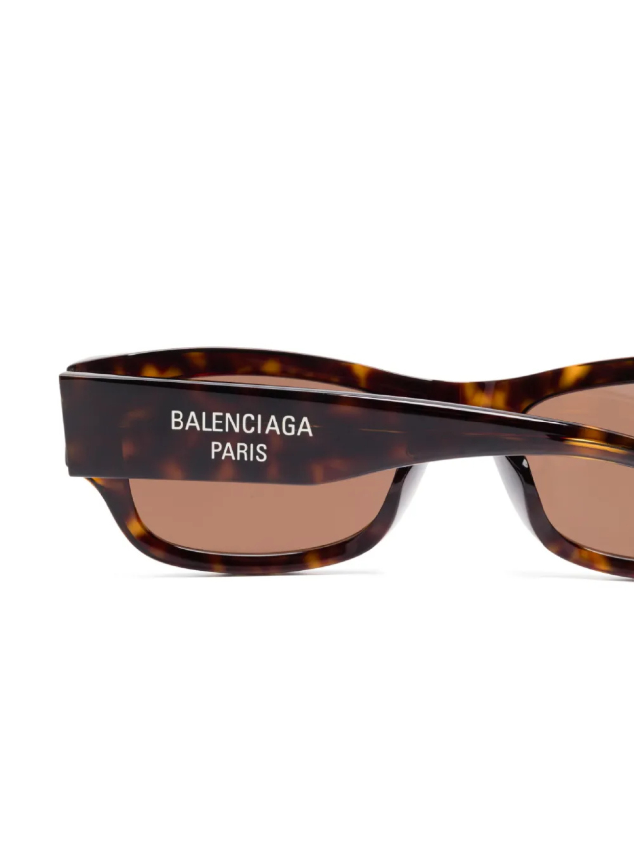Солнцезащитные очки в прямоугольной оправе Balenciaga Eyewear, коричневый — фото 3
